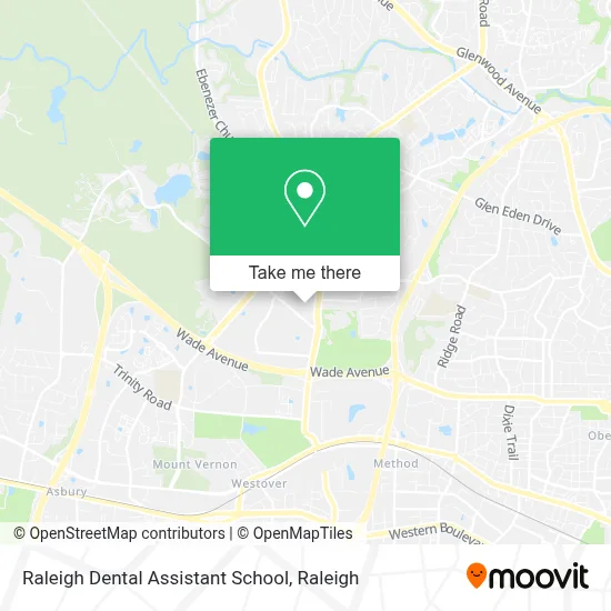 Raleigh Dental Assistant School map