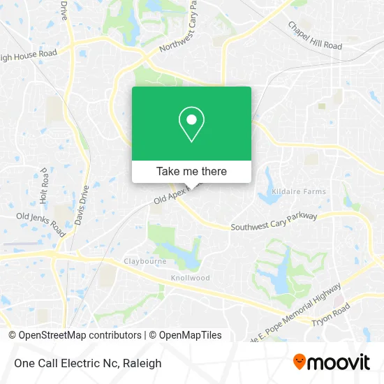 One Call Electric Nc map