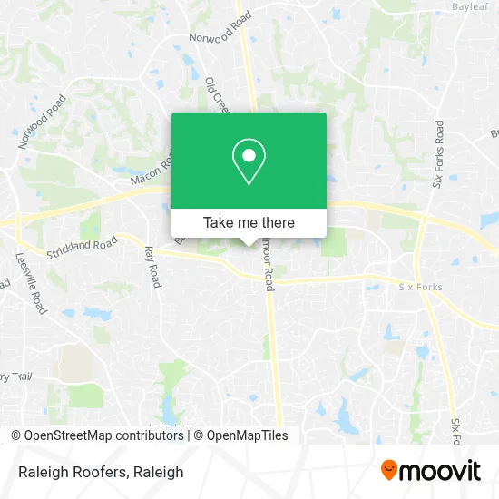Raleigh Roofers map