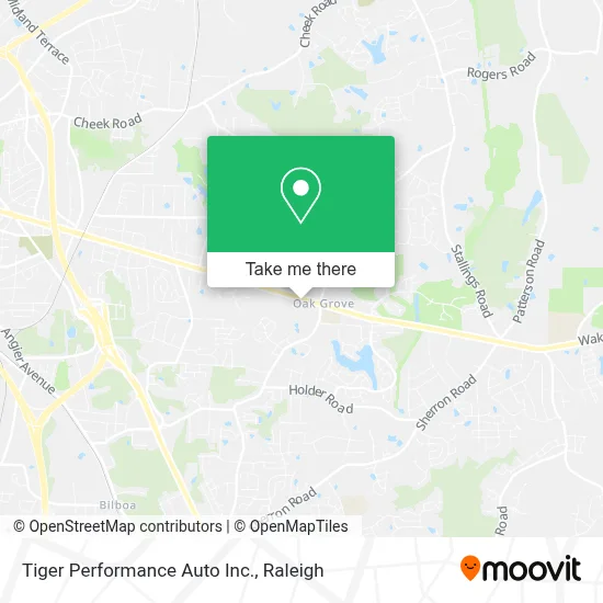 Tiger Performance Auto Inc. map