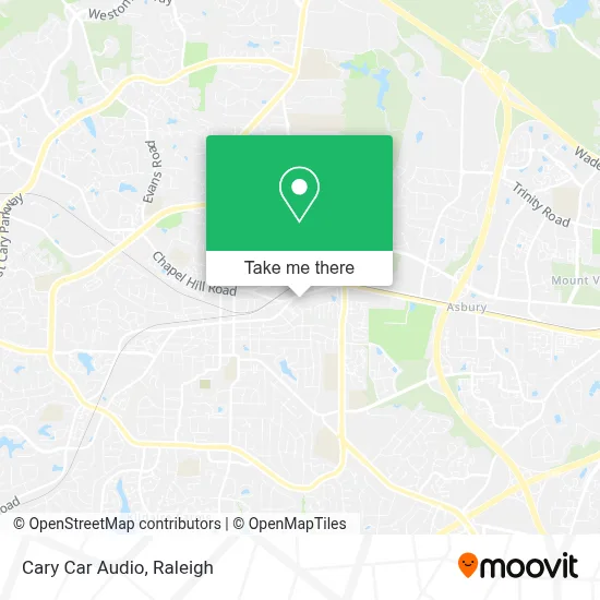 Cary Car Audio map