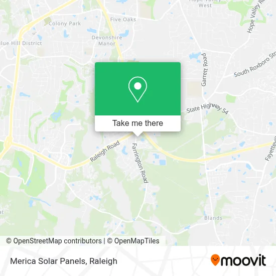 Merica Solar Panels map
