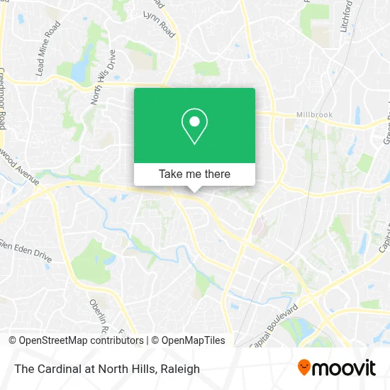 The Cardinal at North Hills map