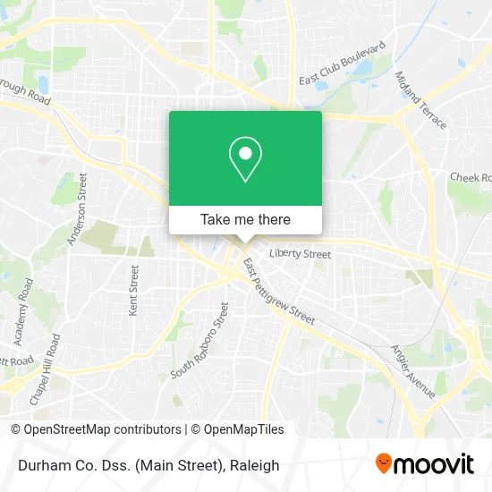 Durham Co. Dss. (Main Street) map