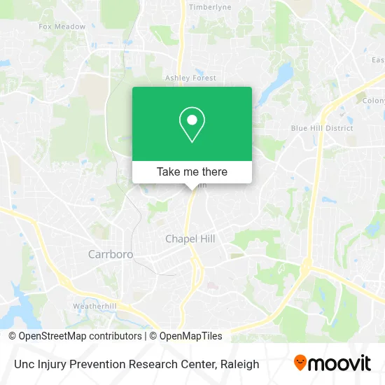 Unc Injury Prevention Research Center map