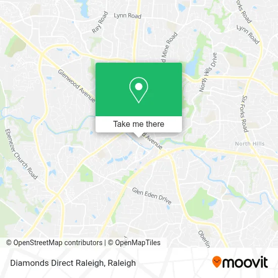Diamonds Direct Raleigh map