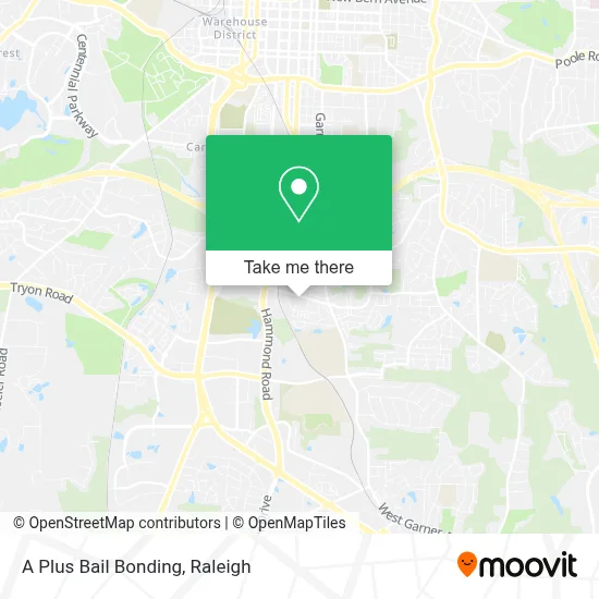 A Plus Bail Bonding map