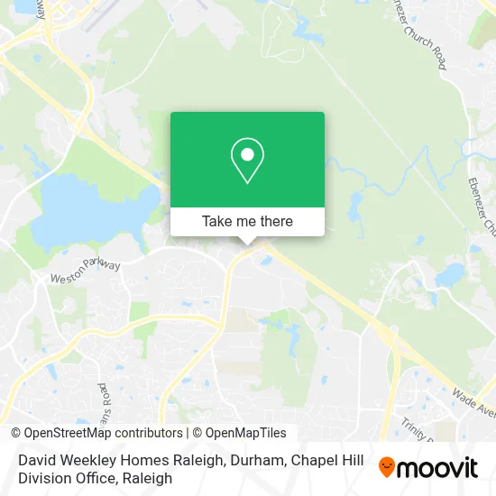 David Weekley Homes Raleigh, Durham, Chapel Hill Division Office map