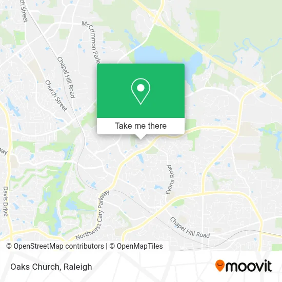Oaks Church map