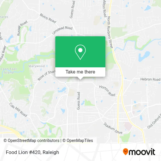 Food Lion #420 map