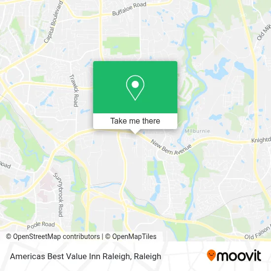 Americas Best Value Inn Raleigh map