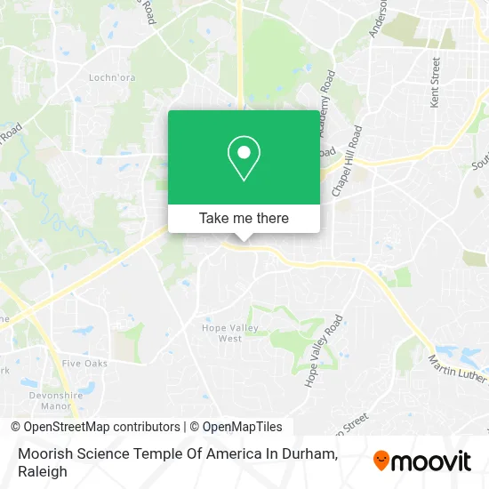 Moorish Science Temple Of America In Durham map