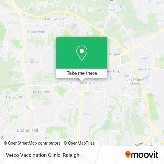 Vetco Vaccination Clinic map