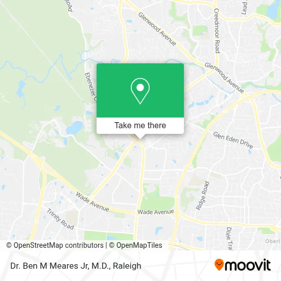 Dr. Ben M Meares Jr, M.D. map