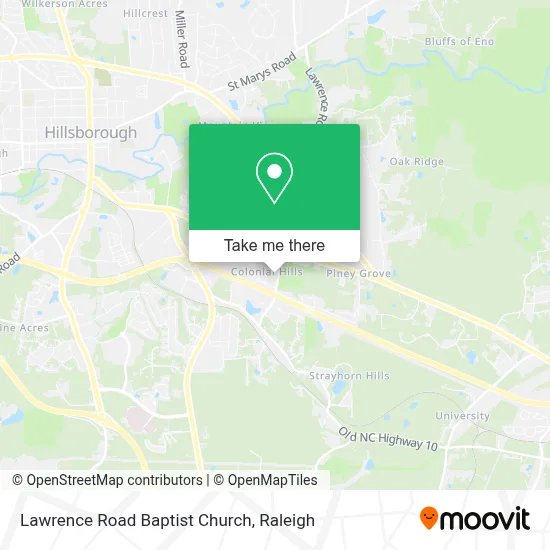 Lawrence Road Baptist Church map