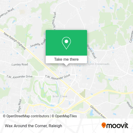Wax Around the Corner map