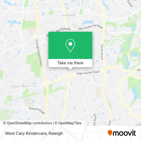 West Cary Kindercare map