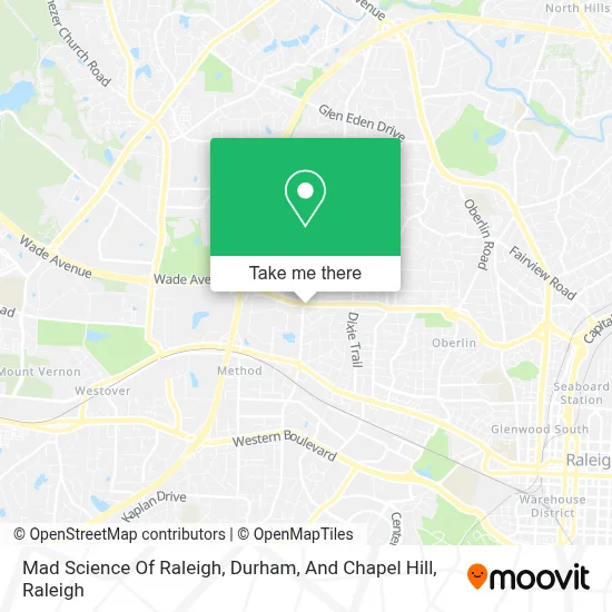 Mad Science Of Raleigh, Durham, And Chapel Hill map
