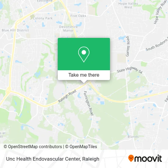 Unc Health Endovascular Center map