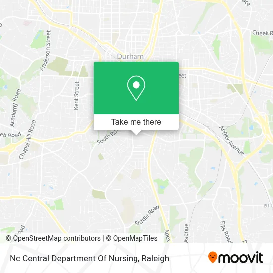 Nc Central Department Of Nursing map
