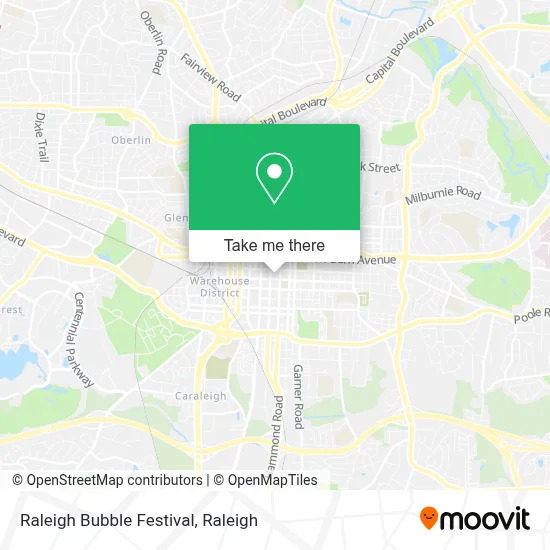 Raleigh Bubble Festival map