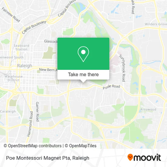Poe Montessori Magnet Pta map