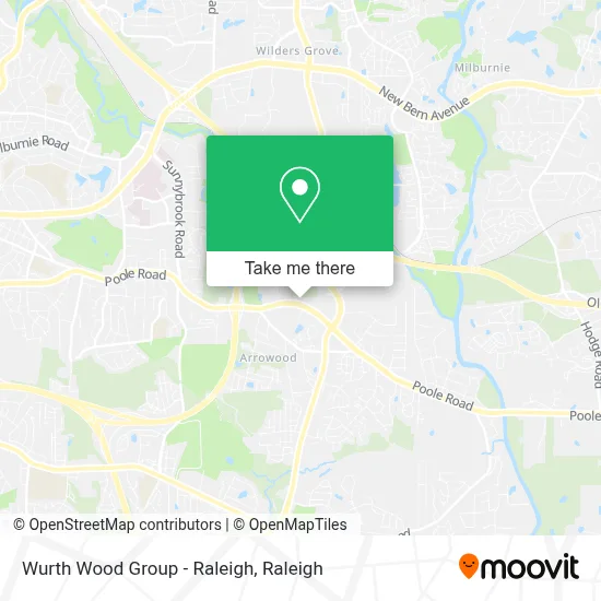 Wurth Wood Group - Raleigh map