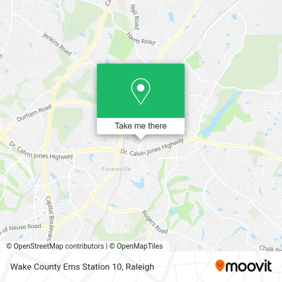 Wake County Ems Station 10 map