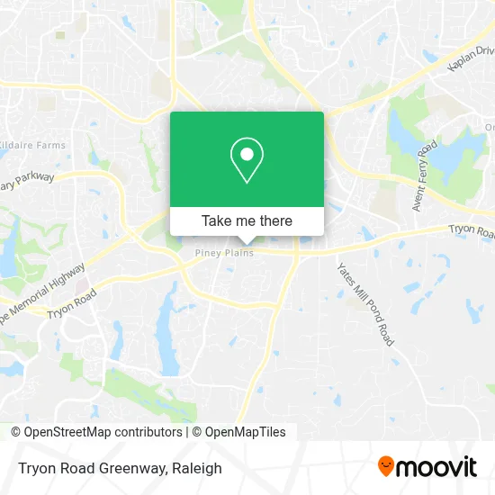Tryon Road Greenway map