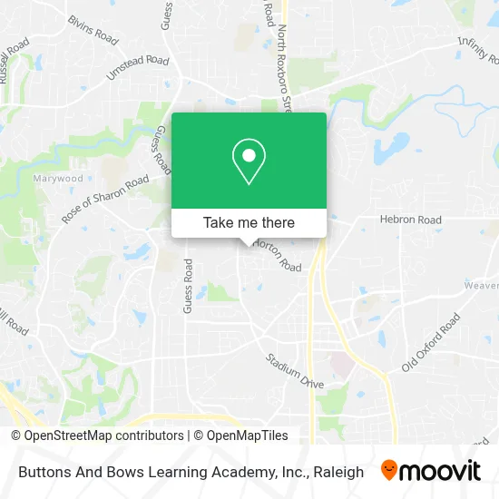Buttons And Bows Learning Academy, Inc. map