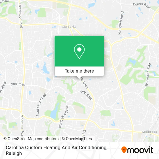 Carolina Custom Heating And Air Conditioning map