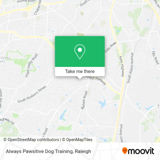 Always Pawsitive Dog Training map