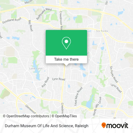 Durham Museum Of Life And Science map