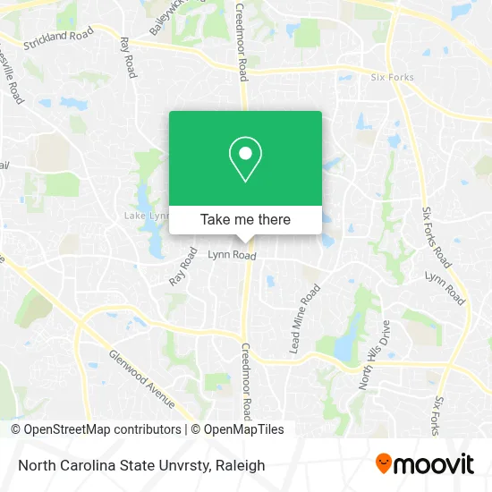 North Carolina State Unvrsty map