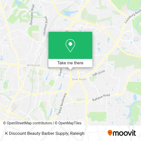 K Discount Beauty Barber Supply map