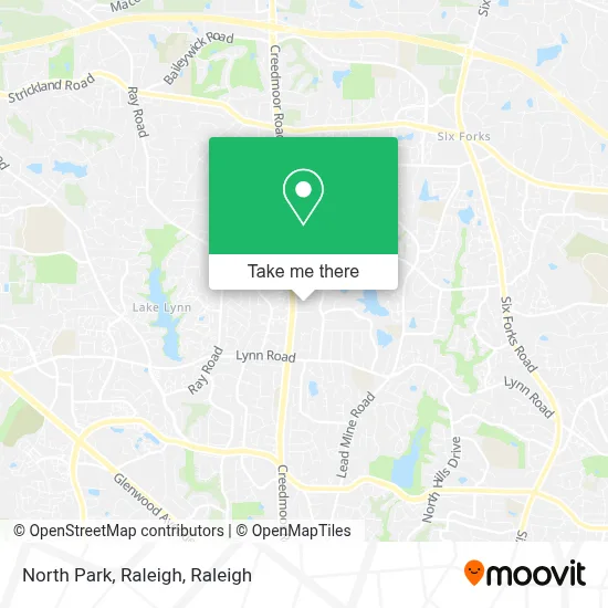 North Park, Raleigh map