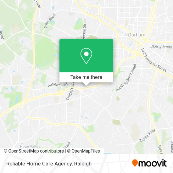 Reliable Home Care Agency map