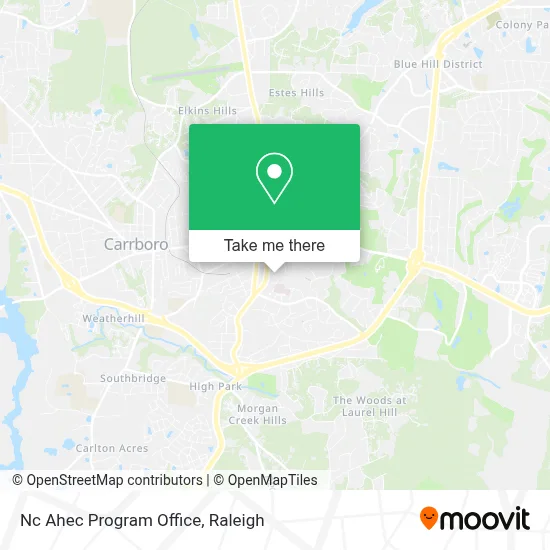 Nc Ahec Program Office map