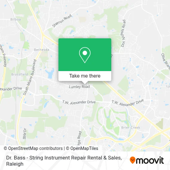 Dr. Bass - String Instrument Repair Rental & Sales map