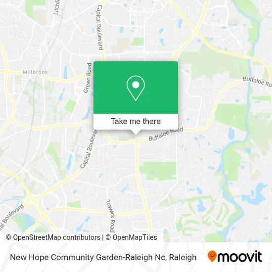 New Hope Community Garden-Raleigh Nc map