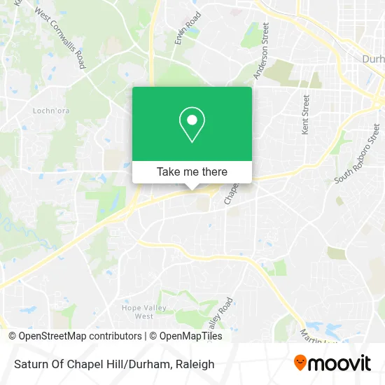 Saturn Of Chapel Hill/Durham map