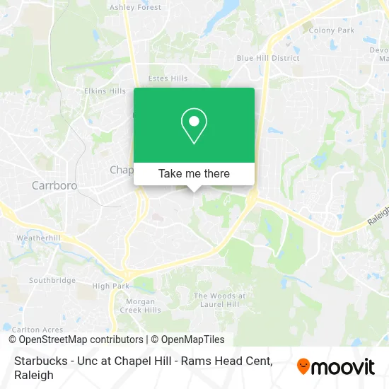 Starbucks - Unc at Chapel Hill - Rams Head Cent map