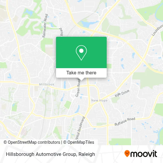 Hillsborough Automotive Group map