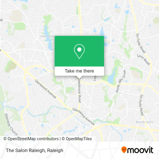 The Salon Raleigh map