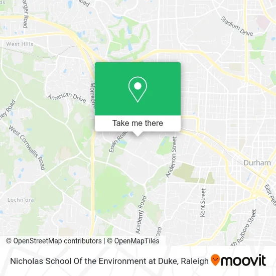 Nicholas School Of the Environment at Duke map