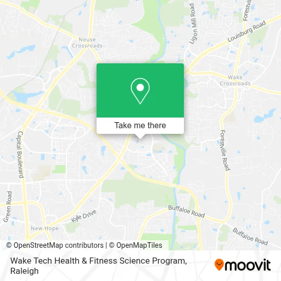 Wake Tech Health & Fitness Science Program map
