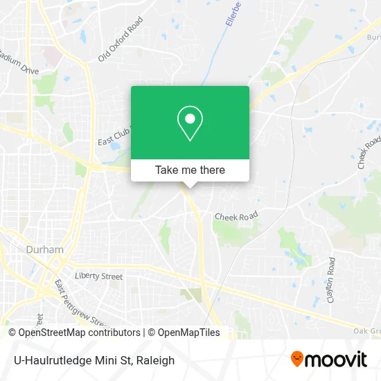 U-Haulrutledge Mini St map