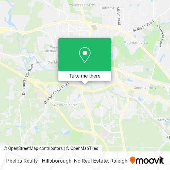 Phelps Realty - Hillsborough, Nc Real Estate map