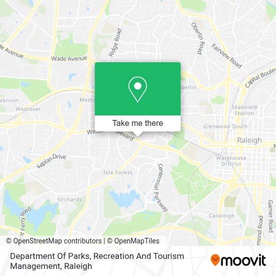 Department Of Parks, Recreation And Tourism Management map