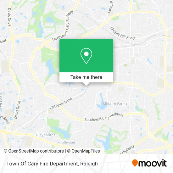Town Of Cary Fire Department map